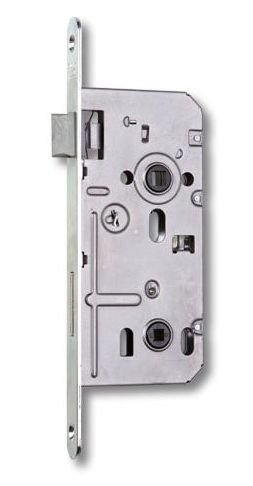 Zámek zadlabací, plastová střelka K352C L PBíZn H, 90/80, 6x6 - Vložky,zámky,klíče,frézky Zámky zadlabací, přísl. Zámky zadlabací dveřní